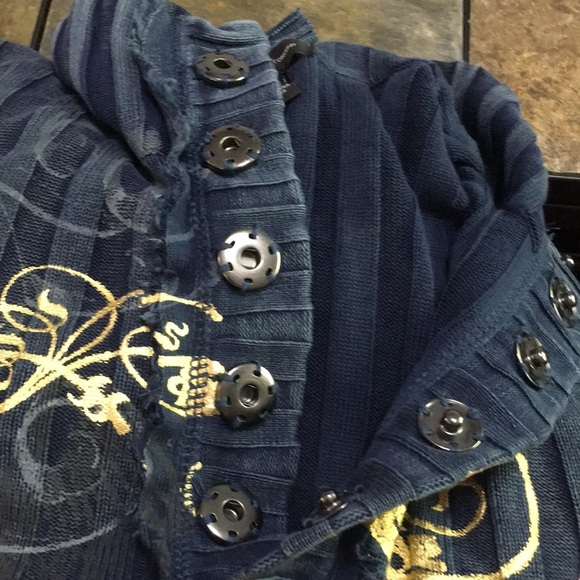 I.N.C Knitted blue pull over sweater. - Picture 8 of 11